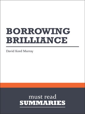 cover image of Borrowing Brilliance - David Kord Murray